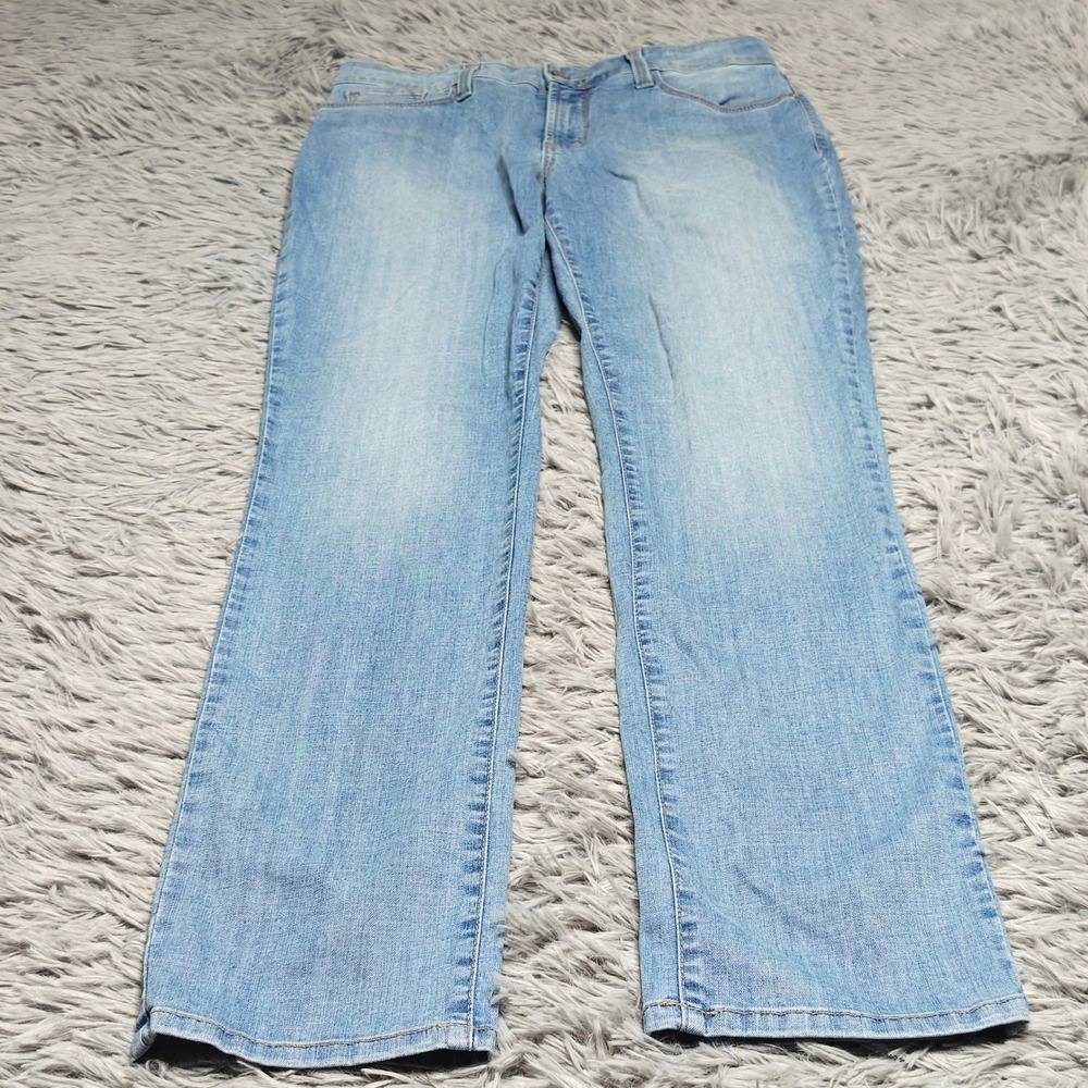 NYDJ Marca Skinny Jeans Womens Size 4 Blue Denim Mid Rise Lift Tuck USA Made